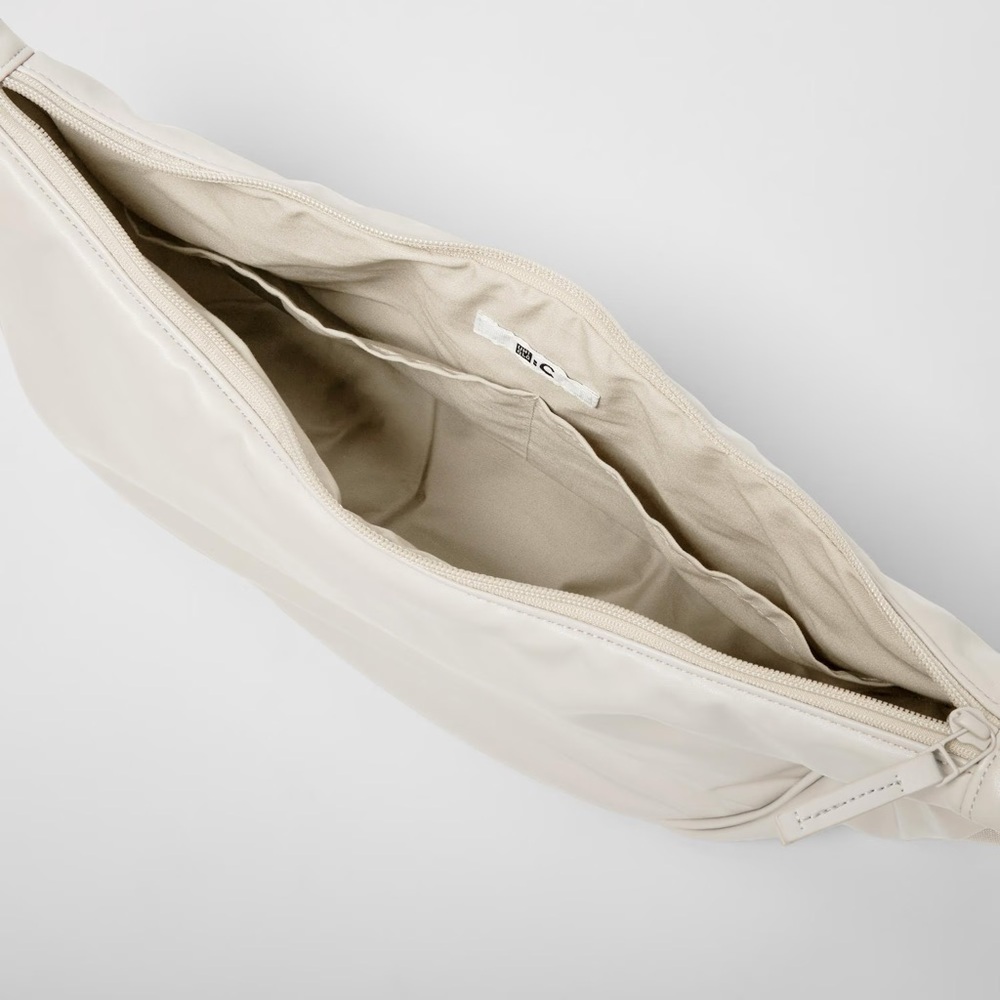 Uniqlo Faux Leather Round Shoulder Bag - Off White - Picture 2 of 10
